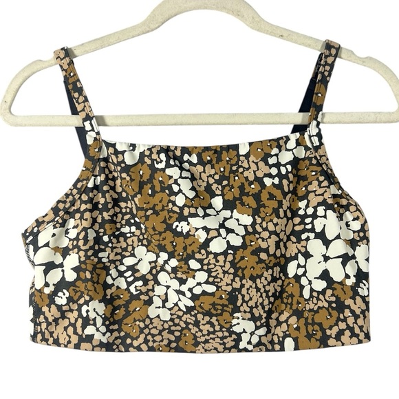 Aerie Offline Floral Printed Sports Bra Adjustable Straps Large - Picture 1 of 5